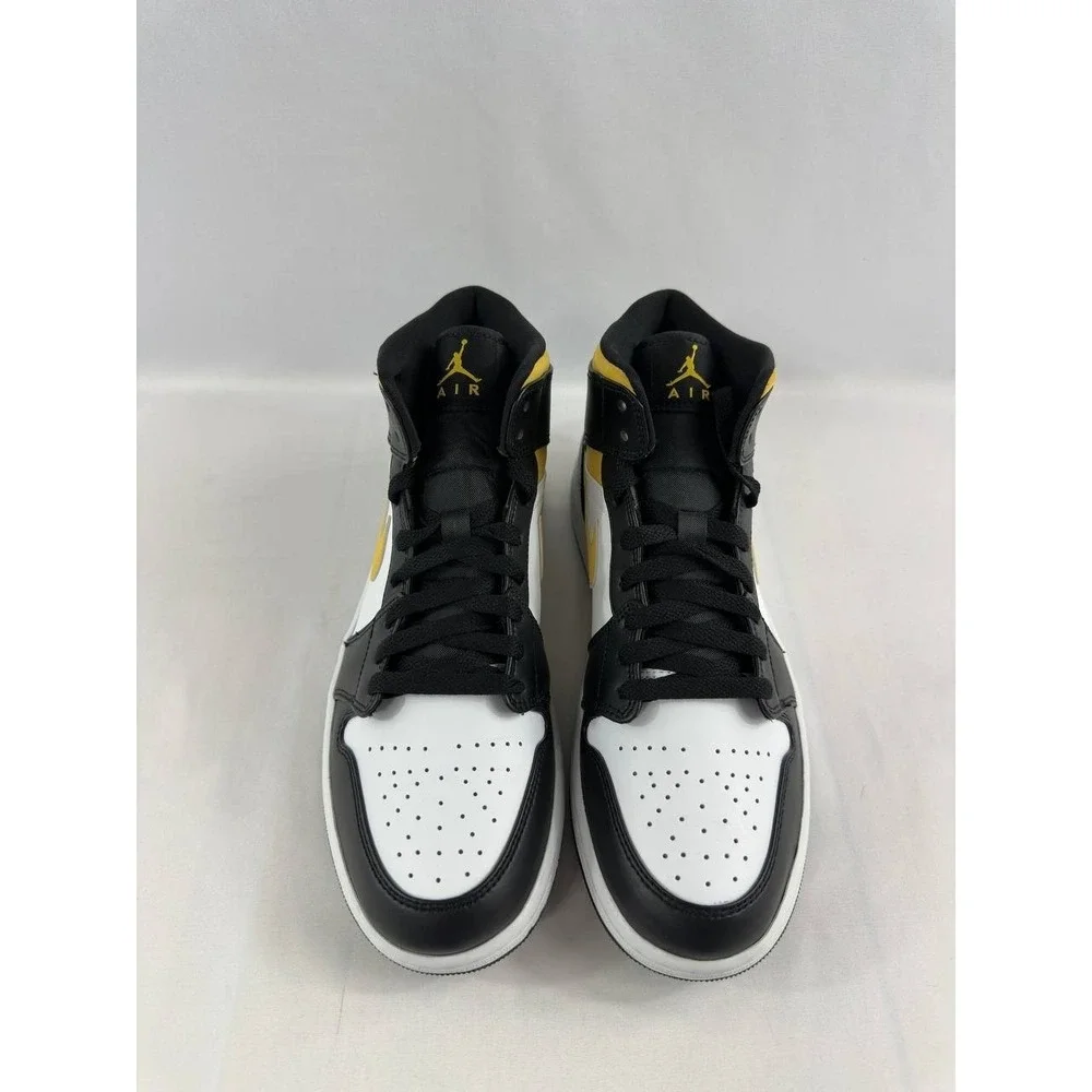 Nike Air Jordan 1 Mid 'Black University Gold' 554724-177 Men's Size 10.5